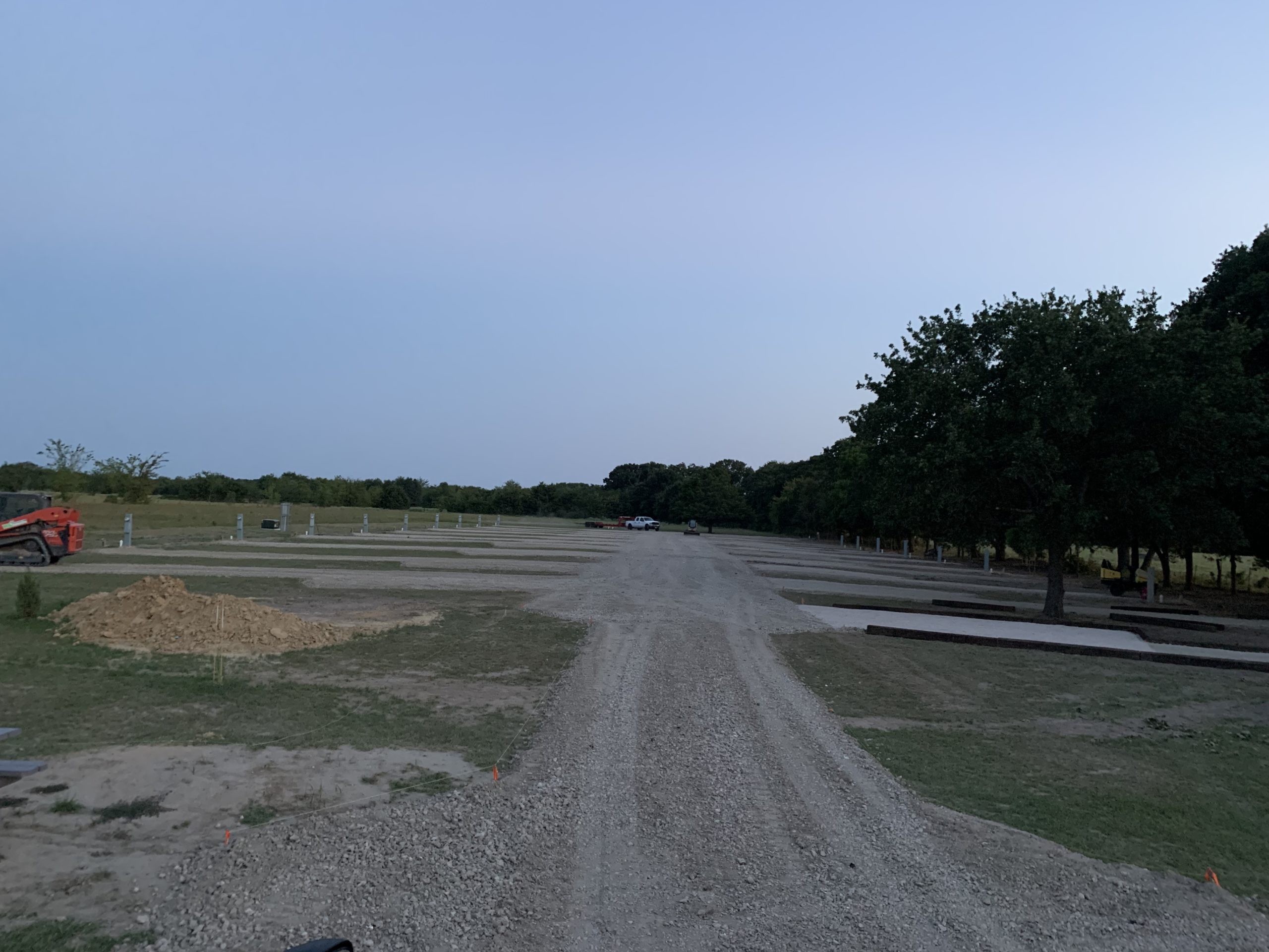 Gravel RV park spaces graded and installed near Charlotte
