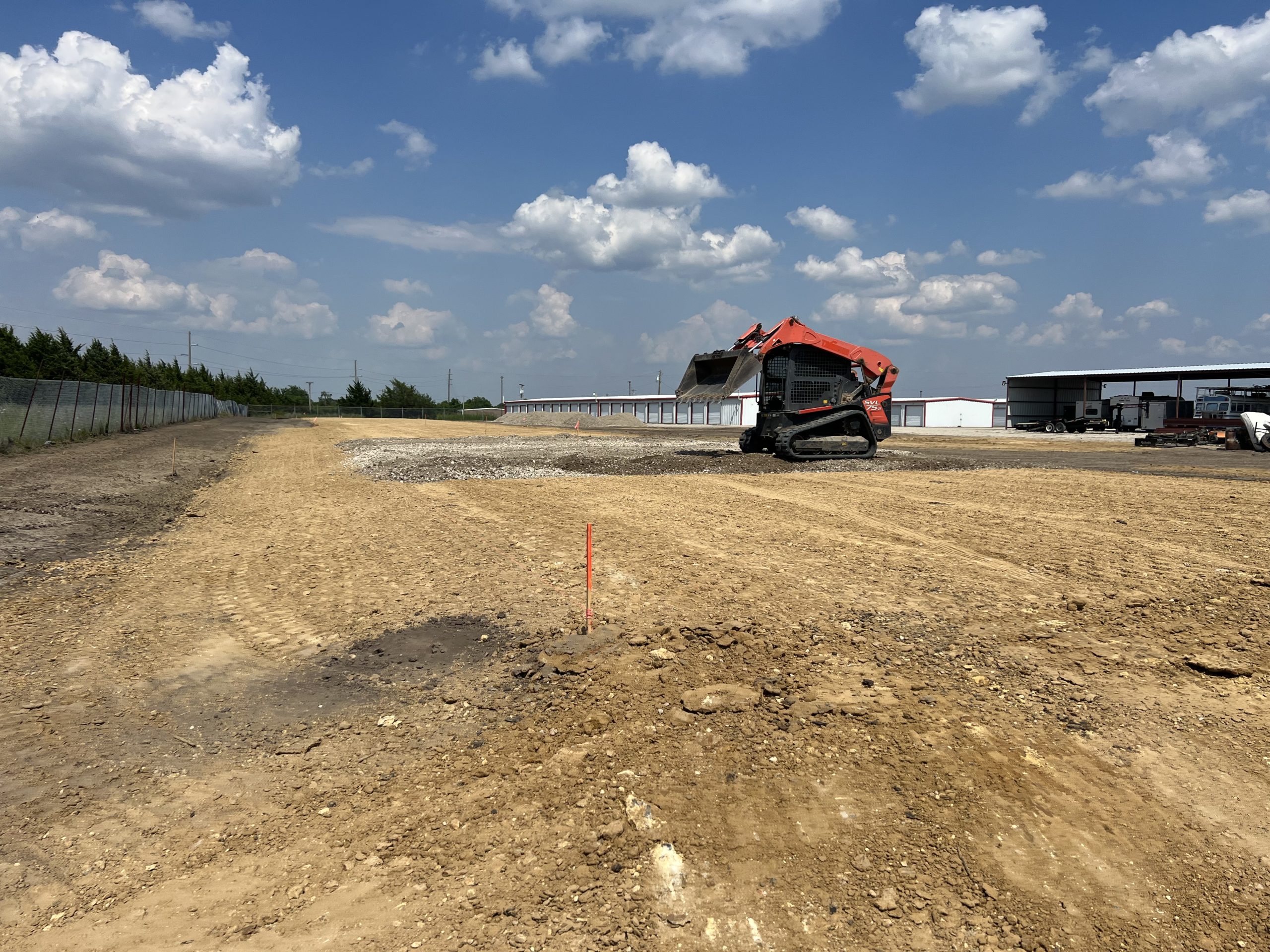 RV storage pad gravel base installation in Charlotte, NC
