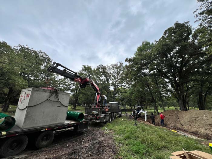 Completed septic excavation and installation project in the Charlotte metro