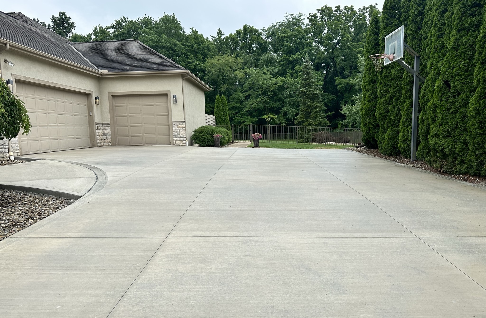 Residential concrete driveway preparation and grading in Charlotte